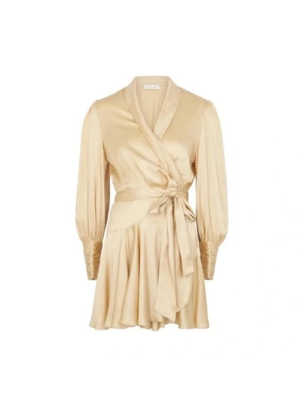 Zimmermann Silk Wrap Mini Dress Cream Size 1 NWT $625